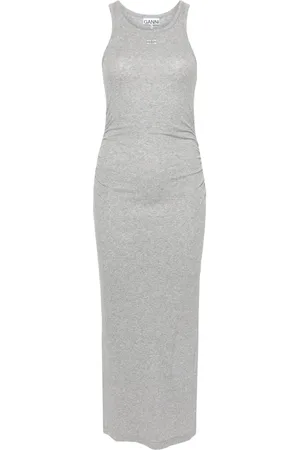 Ganni Fine-ribbed midi dress