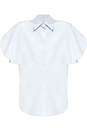 Stella McCartney Flutter-sleeve cotton shirt