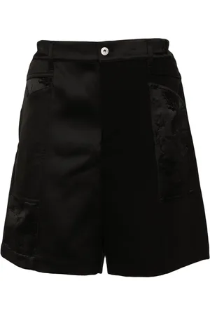 Feng Chen Wang Dragon-jacquard patchwork shorts