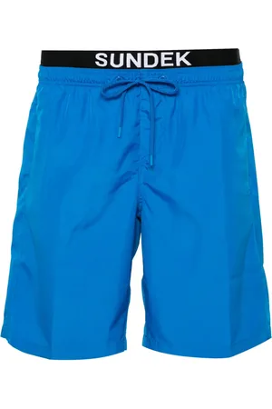Sundek Logo-appliqué layered swim short