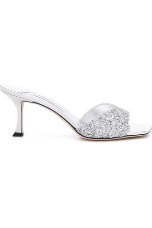 Jimmy Choo Skye 70mm glittery mules