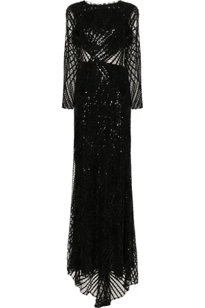 GEMY MAALOUF Sequinned mesh gown