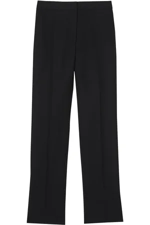 Burberry Satin Stripe Detail Wool Tailored Trousers