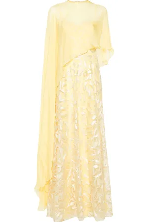 GEMY MAALOUF Cape-embellished gown