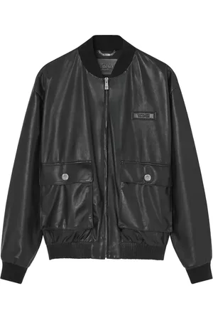 VERSACE Leather blouson jacket