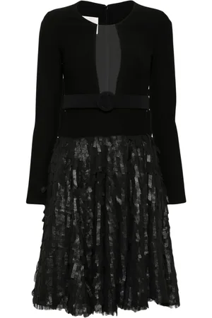 GEMY MAALOUF Belted fringed midi dress