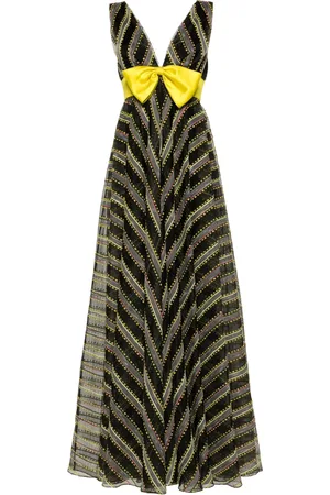 GEMY MAALOUF Striped sleeveless gown
