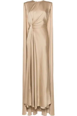 GEMY MAALOUF Draped-cape long dress