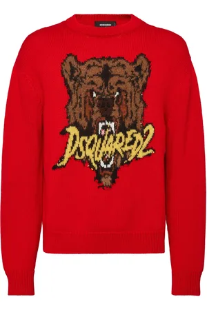 Dsquared2 Crew-neck logo-intarsia jumper