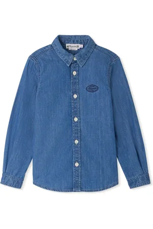 BONPOINT Long-sleeved denim shirt