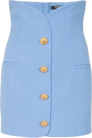 Balmain Buttoned tulip miniskirt