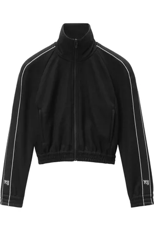 Alexander Wang Logo-tape cropped track jacket