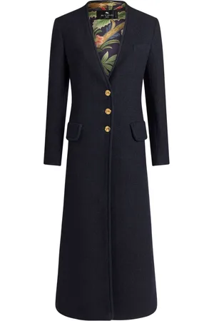 Etro Pegaso-motif single-breasted coat