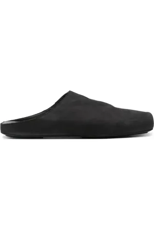 UMA WANG Square-toe leather slippers
