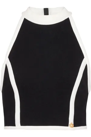 Balmain Two-tone halterneck top