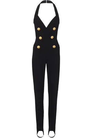 Balmain Halterneck crepe jumpsuit