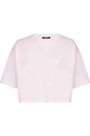 Balmain Logo-embroidered cotton T-shirt