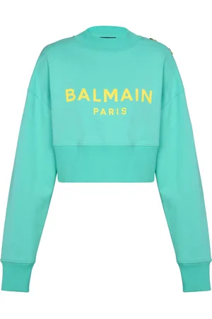 Balmain Logo-print cropped sweatshirt