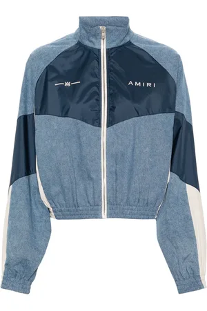 AMIRI Cropped chambray track jacket