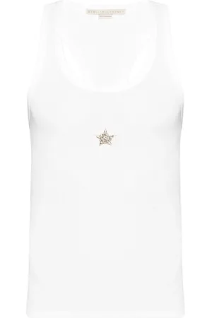 Stella McCartney Star-appliqué lyocell tank top