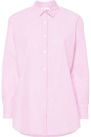 MC2 SAINT BARTH Brigitte striped seersucker shirt