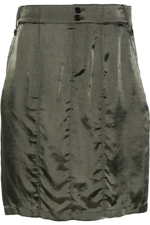 Saint Laurent Satin pencil mini skirt