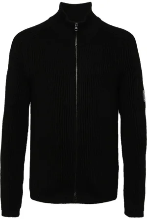 C.P. Company Lens-detail ribbed cardigan