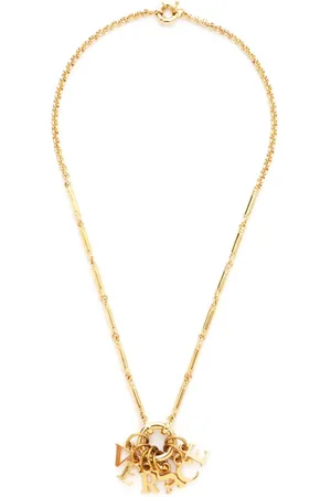 VERSACE Logo-lettering chain necklace
