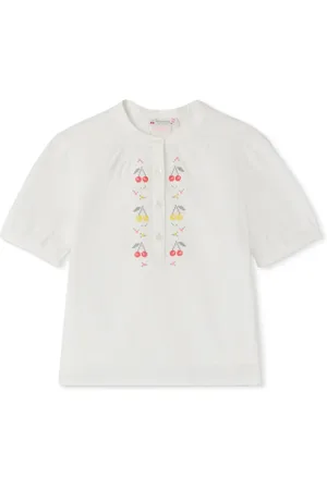 BONPOINT Embroidered-logo cotton blouse
