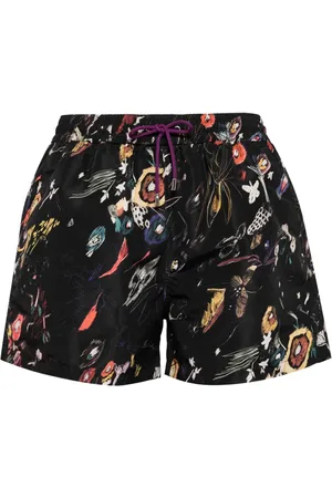 Paul Smith Sketchbook Botanical drawstring swim shorts