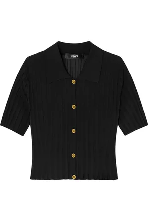 VERSACE Button-up knitted shirt