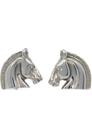 Hermès 1990-2000s Horse Head clip-on earrings