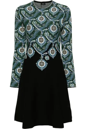 Etro Jacquard-pattern knitted dress