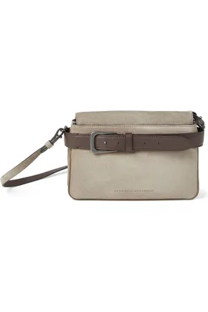 Brunello Cucinelli Sartorial suede cross body bag