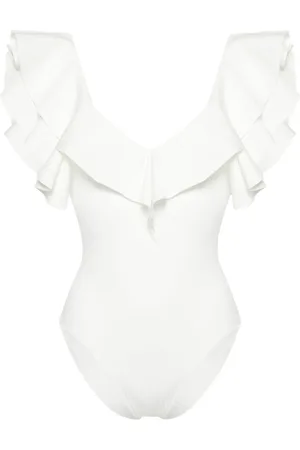 Maygel Coronel Santa ruffled swimsuit
