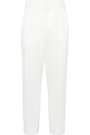 Brunello Cucinelli Pressed-crease cotton trousers