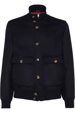 Brunello Cucinelli High-neck wool jacket