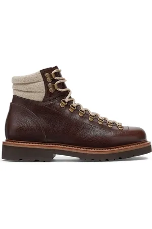 Brunello Cucinelli Lace-up leather boots