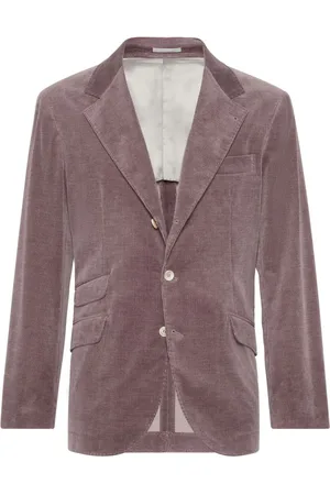 Brunello Cucinelli Single-breasted cotton-blend blazer