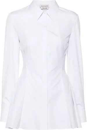 Alexander McQueen Pleat-detail cotton shirt