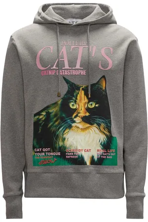 J.W.Anderson Cat-print organic cotton hoodie