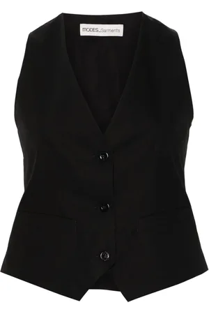 MODES GARMENTS V-neck poplin gilet