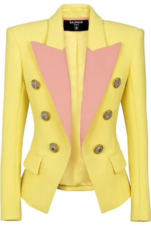 Balmain Peak-lapel two-tone blazer