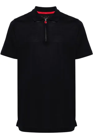 Kiton Half-zip piqu?? polo shirt