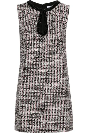 Self-Portrait Paillette-embellished boucl?? dress