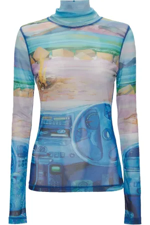 J.W.Anderson Graphic-print roll-neck T-shirt