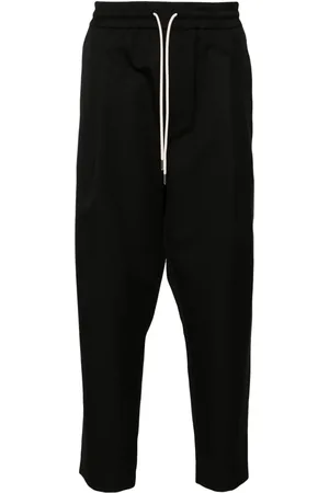 Drôle de Monsieur Drawstring twill cropped trousers