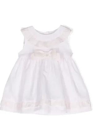 PATACHOU Bow-detail striped cotton dress