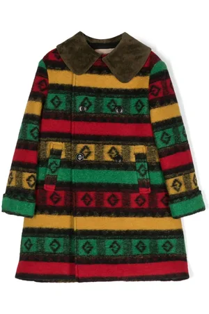 Gucci Baby G rhombus striped coat