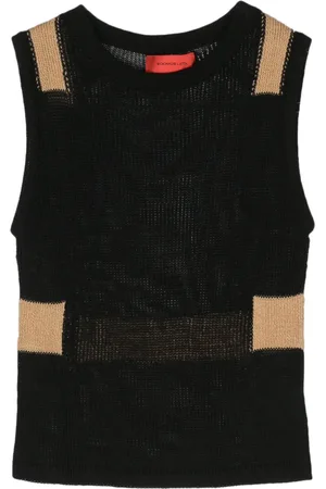ECKHAUS LATTA Colour-block sleeveless knitted top